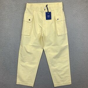 Flan Labs Captain‎ Cargo Pants Ripstop Cotton Wide Leg Unisex Sz Large Yellow